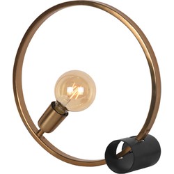 LABEL51 - Tafellamp Ring - Antiek Goud Metaal - Zwart Metaal