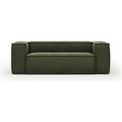 Kave Home - 2-zitsbank Blok in groen ribfluweel/corduroy 210 cm