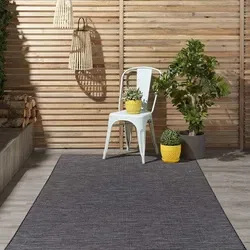 Hilaria Buitenkleed Effen Antraciet vloerkleed - Voor Binnen & Buiten - 100 X 200 CM