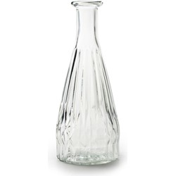 Jodeco Bloemenvaas Patty - helder transparant glas - D8,5 x H21 cm - fles vaas - Vazen