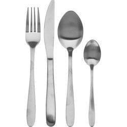 Excellent Houseware Bestekset Tableware Collection - 16-delig - zilver - RVS - 4 personen - Besteksets