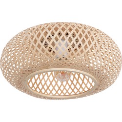 Anne Lighting - plafonniere - Maze - naturel - bamboe metaal - Ø 40cm - E27 - 3128BE