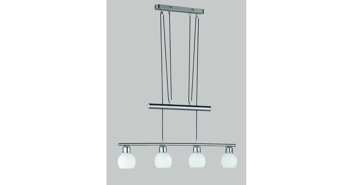 Trio Serie 8248 Hanglamp 4x4W 3000K RVS Wit LED 324810407