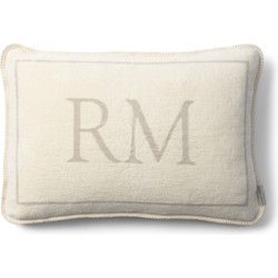 Riviera Maison Kussenhoes, Kussensloop, Sierkussen met logo - RM Logo Pillow Cover 45x65 - grijs