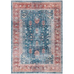 Safavieh Vintage Inspired Indoor Woven Area Rug, Victoria Collection, VIC997, in Navy & Red, 152 X 244 cm