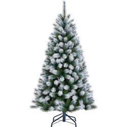 Black Box Kingston kunstkerstboom frosted maat in cm: 155 x 86 groen