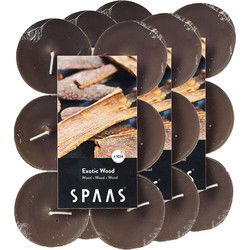 Spaas maxi waxinelichtjes - 36x - Exotic Wood - 10 branduren - geurkaarsen