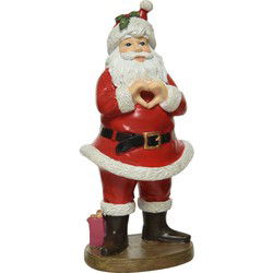 Kerstman poly l7.80b10h21cm rood