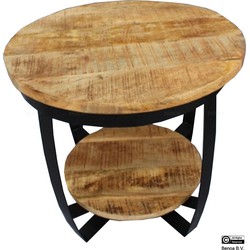 Benoa Dandridge Iron Paras Sidetable Wooden Top 60