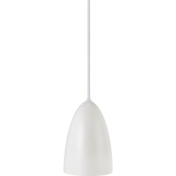 Elegante hanglamp met een Nordic cool 10cm Ø - wit/telegrijs