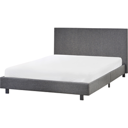 Beliani ALBI - Tweepersoonsbed-Grijs-Polyester