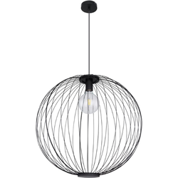 Industriële hanglamp Roza - L:60cm - E27 - Metaal - Zwart