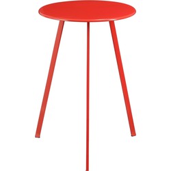 Mica Decorations Tuintafel Seatle - 38x38x58 cm - Ijzer - Rood