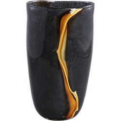 PTMD Nicho Vaas - 17 x 11 x 30 cm - Glas - Zwart