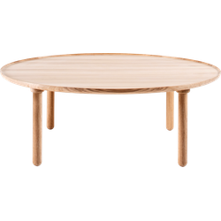 Mu coffee table houten salontafel whitewash - Ø 100 cm