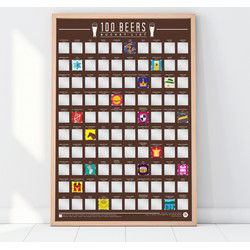 Gift Republic Kraskaart - 100 Bieren