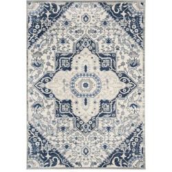 Safavieh Traditional Indoor Woven Area Rug, Brentwood Collection, BNT816, in Cream & Blue, 160 X 229 cm