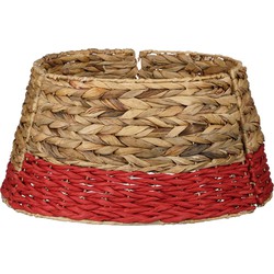 House of Seasons Kerstboomrok Opvouwbaar - H26 x Ø51 cm - Zeegras - Rood