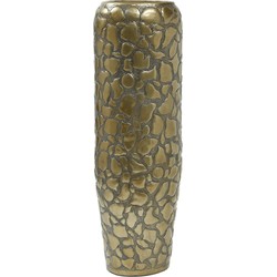 PTMD Axis Brass casted alu pot with stone pattern round