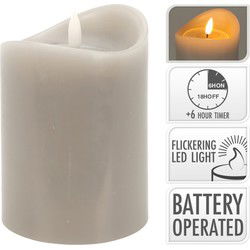 Led Candle 90X125 mm Grey