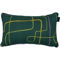 Sierkussen ca. 30x50 cm Met paspel Joah green (4 stuks)