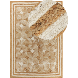 Beliani MENGEN - Gevlochten-Beige-Jute