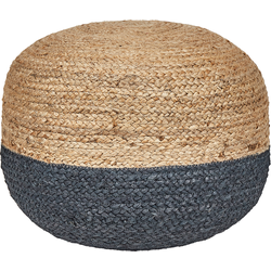DUKI  - Poef - Marineblauw - 50 cm - Jute