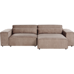 Beliani HELLNAR - Hoekbank-Bruin-Polyester