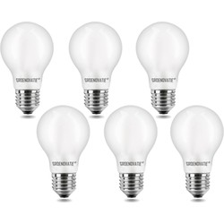 Groenovatie E27 LED Filament Lamp 4W Warm Wit Dimbaar Mat 6-Pack