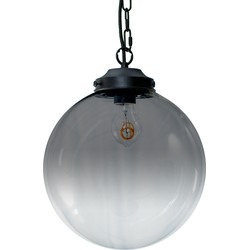Groenovatie Metz Transparant/Smoke Glazen Design Hanglamp, ⌀30x32cm, Zwart