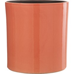 J-line - Bloempot Flek Keramiek Roze Large - 25x25x25cm