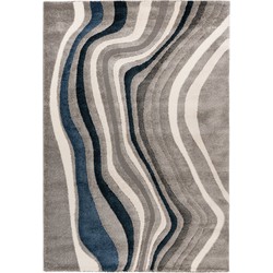 Livia Modern Designer - Grijs / Blauw - 200 X 290 CM