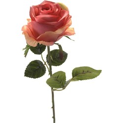 Emerald Kunstbloem roos Simone - roze - 45 cm - decoratie bloemen - Kunstbloemen