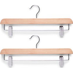 Zeller Kledinghanger - 10x - hout - 36 cm - luxe broek/rokhanger - Kledinghangers