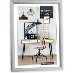 Zep Fotolijstje - zilverkleurig - kunststof - voor foto 21x30 cm - Fotolijsten