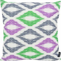 Sierkussen Diamond Groen/Paars - Outdoor | 45 x 45 cm | Katoen/Polyester