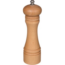 Pepermolen/zoutmolen hout beige 22 cm - Peper en zoutstel