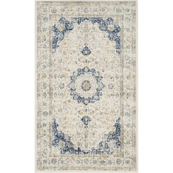 Safavieh Transitional Indoor Woven Area Rug, Evoke Collection, EVK220, in Ivory & Blue, 91 X 152 cm