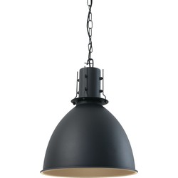 Stoere metalen hanglamp Mexlite Espen Zwart