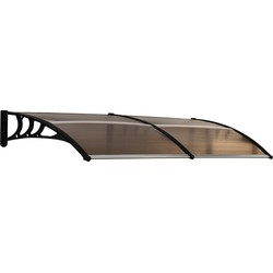 4goodz Deurluifel Afdak 75x195 cm - Overkapping polycarbonaat - Bruin