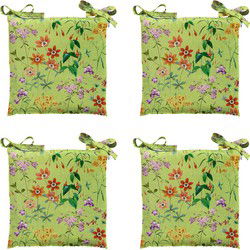 Madison -  Zitkussen Toscane Milly green - Ca. 46x46 cm - Set van 4