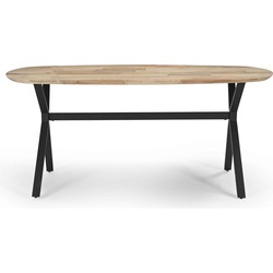 Eettafel 180cm - Deens Ovaal - Naturel Mangohout - Famke