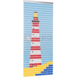051 Vliegengordijn met Vuurtoren - kant en klaar 92 x 209