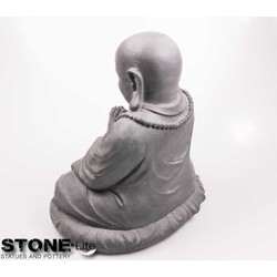 Boeddha dikbuik middel h35 cm Stone-Lite