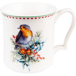 Clayre & Eef Mok Wit Porselein Vogel