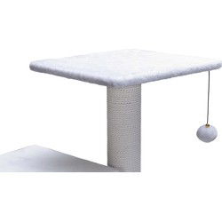 Krabmeubel pluche 45x34x70cm wit