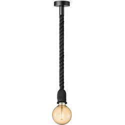 Home sweet home hanglamp Leonardo zwart Globe g125 - amber