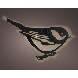 Solar vogel l2,5b37,3h23,5 cm zwart