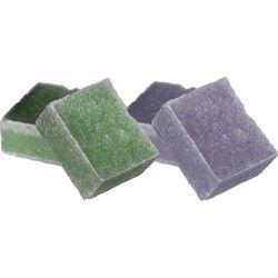 Ideas4seasons Amberblokjes/geurblokjes - lavendel en dennen - 6x stuks - huisparfum - Amberblokjes