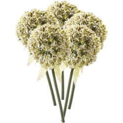 5 x Kunstbloemen steelbloem witte sierui 70 cm - Kunstbloemen